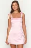 Akira Pink Tie Mini Dress sold by Beginning Boutique