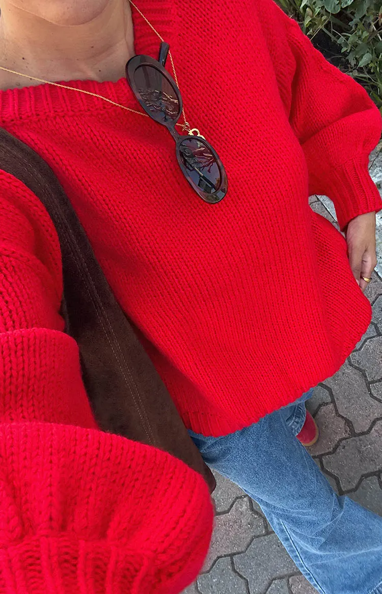 Chapman Red Sweater sold by Beginning Boutique