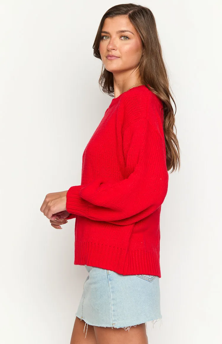 Chapman Red Sweater sold by Beginning Boutique product image thumbnail 4