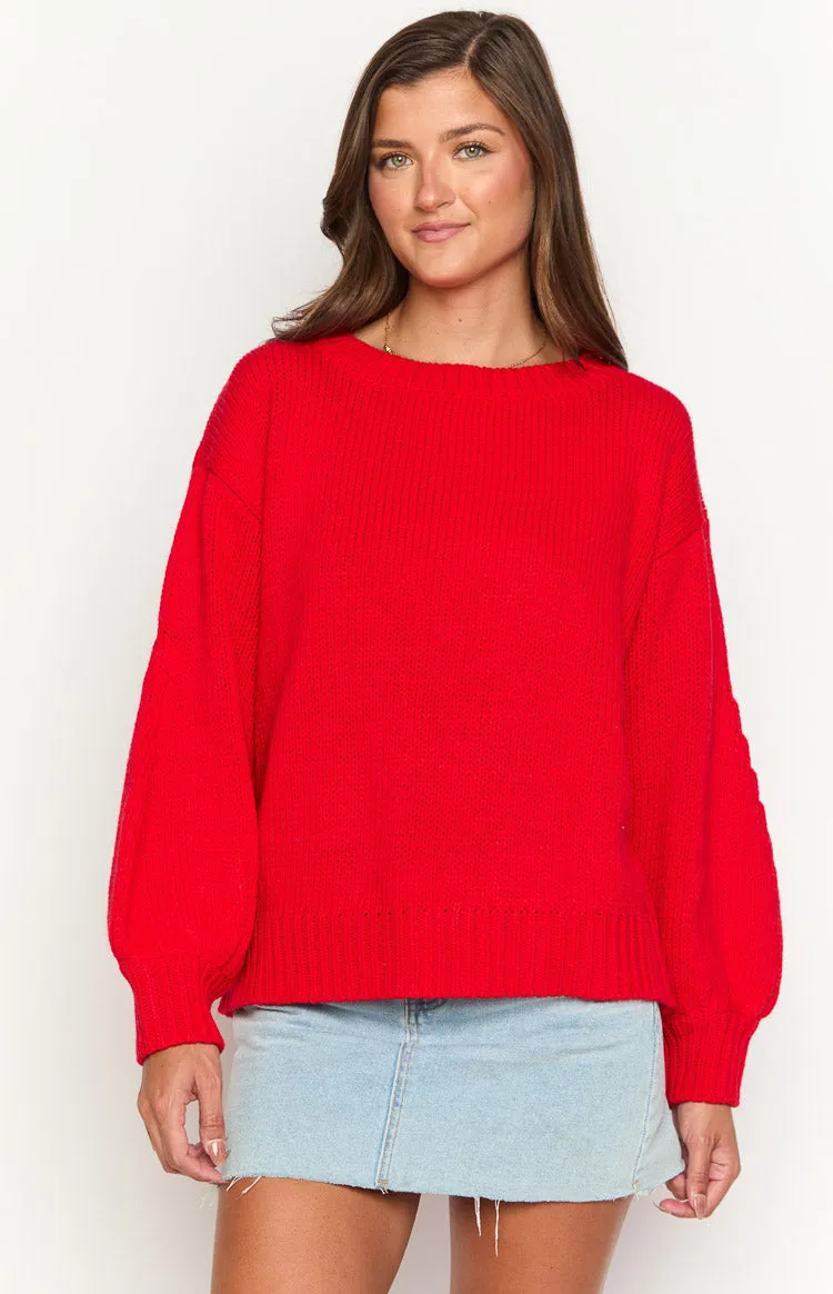 Chapman Red Sweater sold by Beginning Boutique product image thumbnail 2