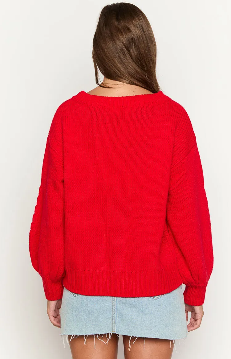 Chapman Red Sweater sold by Beginning Boutique product image thumbnail 5