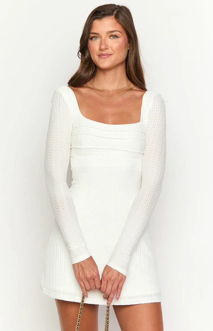 Marcus White Long Sleeve Mini Dress sold by Beginning Boutique product image thumbnail 2