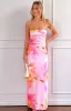 Maiah Pink Floral Print Maxi Dress sold by Beginning Boutique