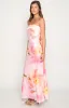 Maiah Pink Floral Print Maxi Dress sold by Beginning Boutique
