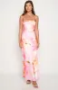 Maiah Pink Floral Print Maxi Dress sold by Beginning Boutique