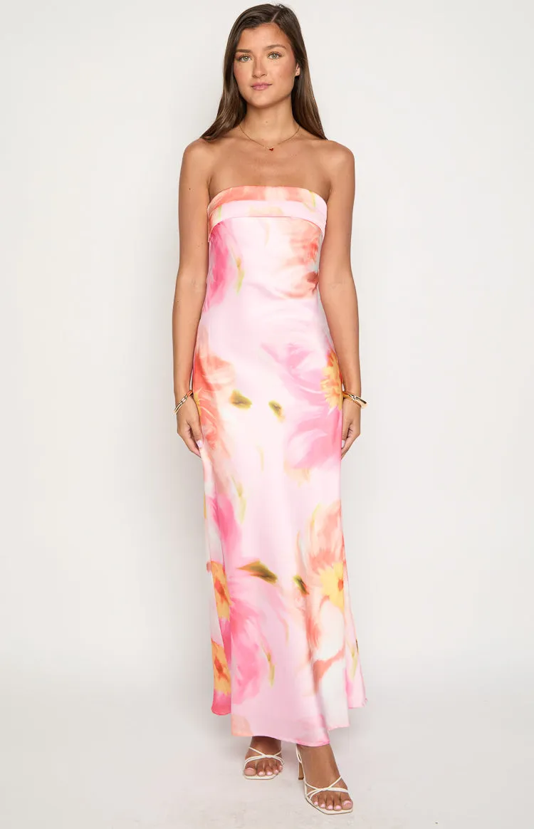 Maiah Pink Floral Print Maxi Dress sold by Beginning Boutique product image thumbnail 2