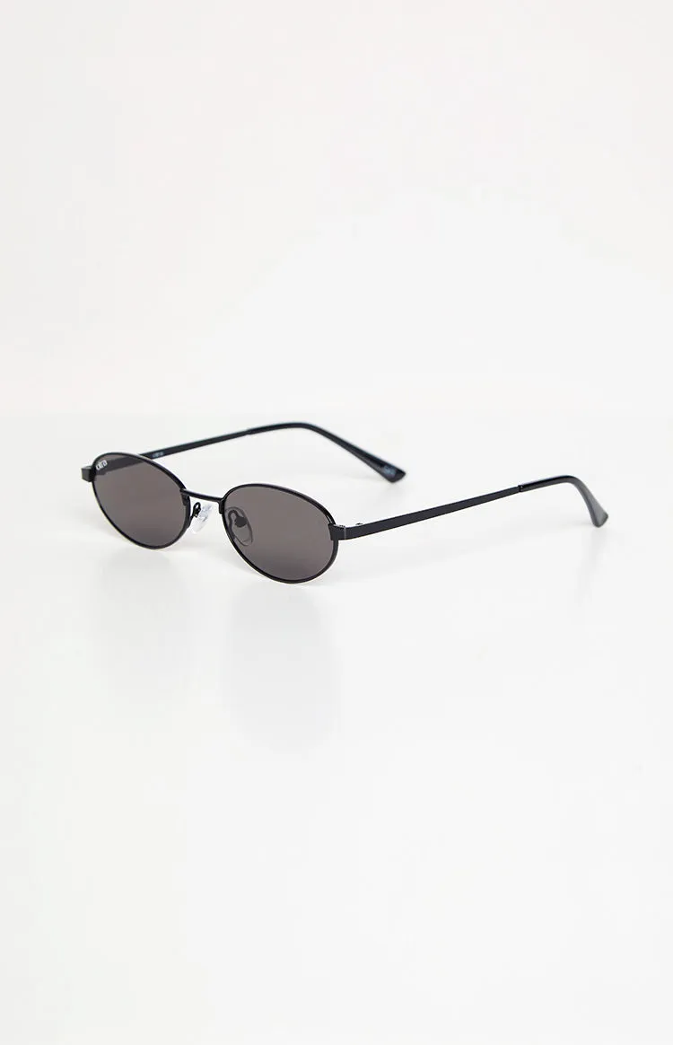 Otra Eyewear Rosie Black Oval Sunglasses sold by Beginning Boutique product image thumbnail 2
