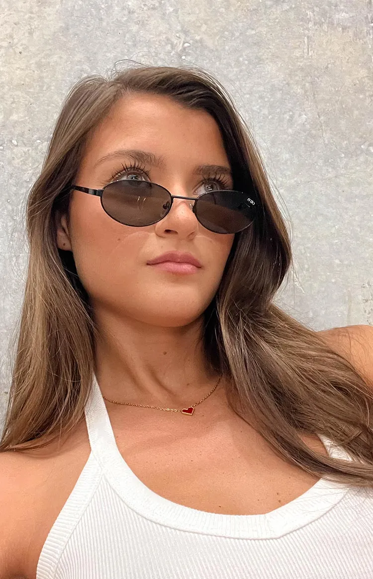 Otra Eyewear Rosie Black Oval Sunglasses sold by Beginning Boutique product image thumbnail 5