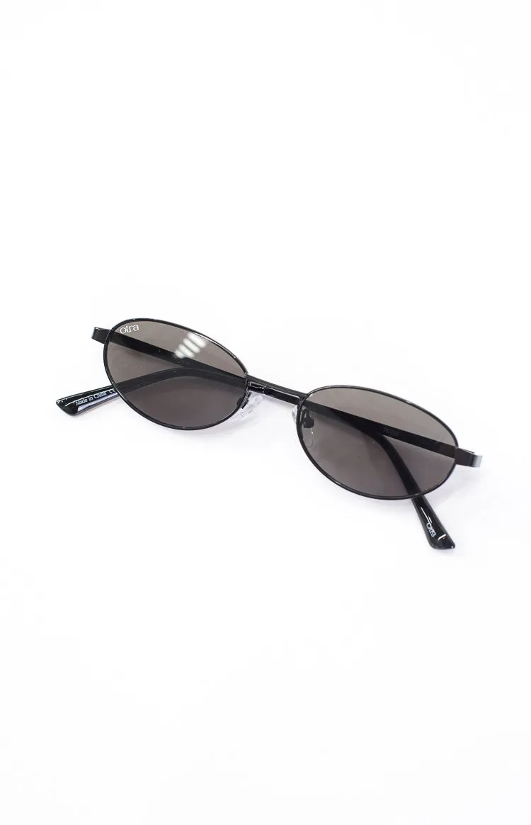 Otra Eyewear Rosie Black Oval Sunglasses sold by Beginning Boutique product image thumbnail 4