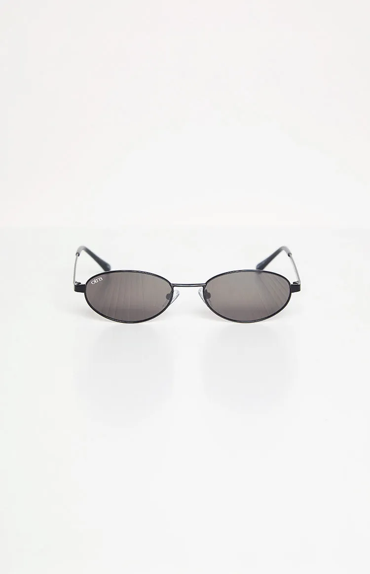 Otra Eyewear Rosie Black Oval Sunglasses sold by Beginning Boutique product image thumbnail 3