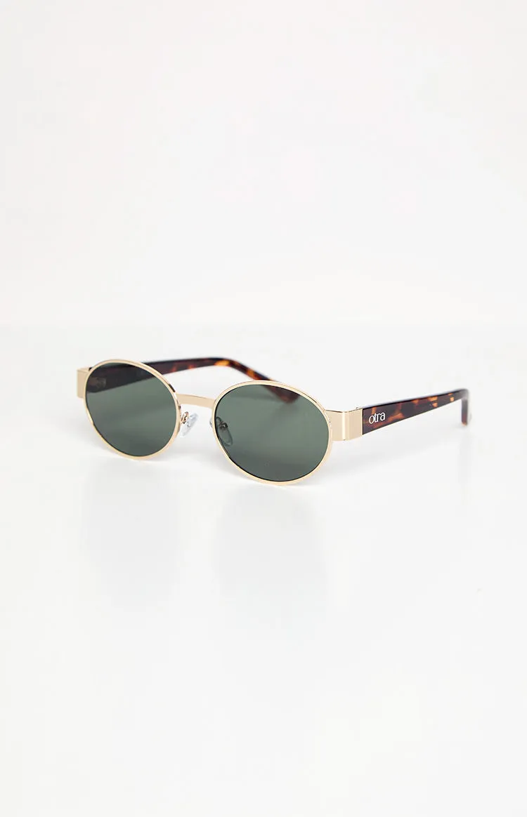 Otra Eyewear Echo Gold Tortoiseshell Round Sunglasses sold by Beginning Boutique product image thumbnail 3