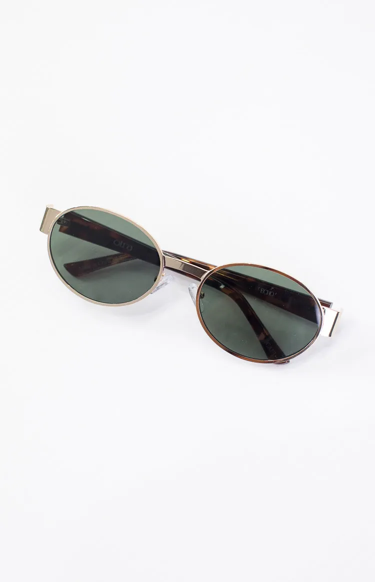 Otra Eyewear Echo Gold Tortoiseshell Round Sunglasses sold by Beginning Boutique product image thumbnail 4
