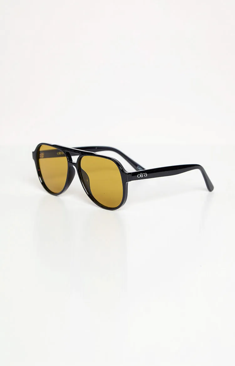 Otra Eyewear Stevie Black Aviator Sunglasses sold by Beginning Boutique product image thumbnail 3