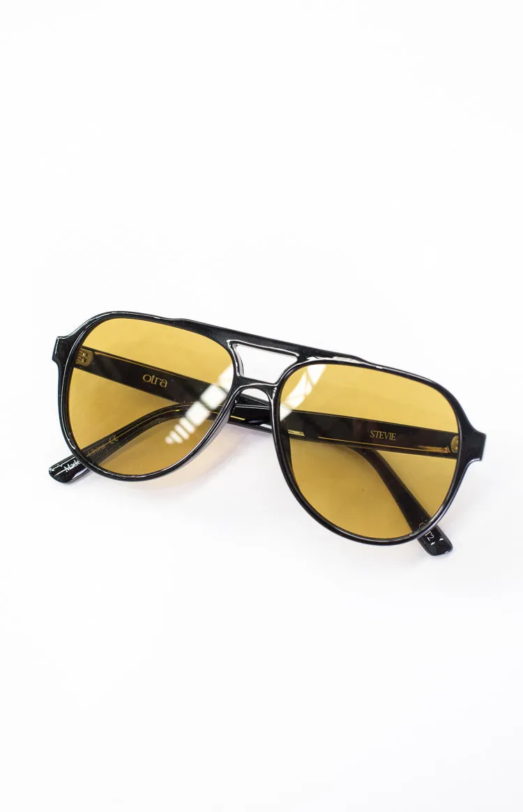 Otra Eyewear Stevie Black Aviator Sunglasses sold by Beginning Boutique product image thumbnail 4