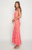 Beck Orange Floral Print Maxi Dress sold by Beginning Boutique