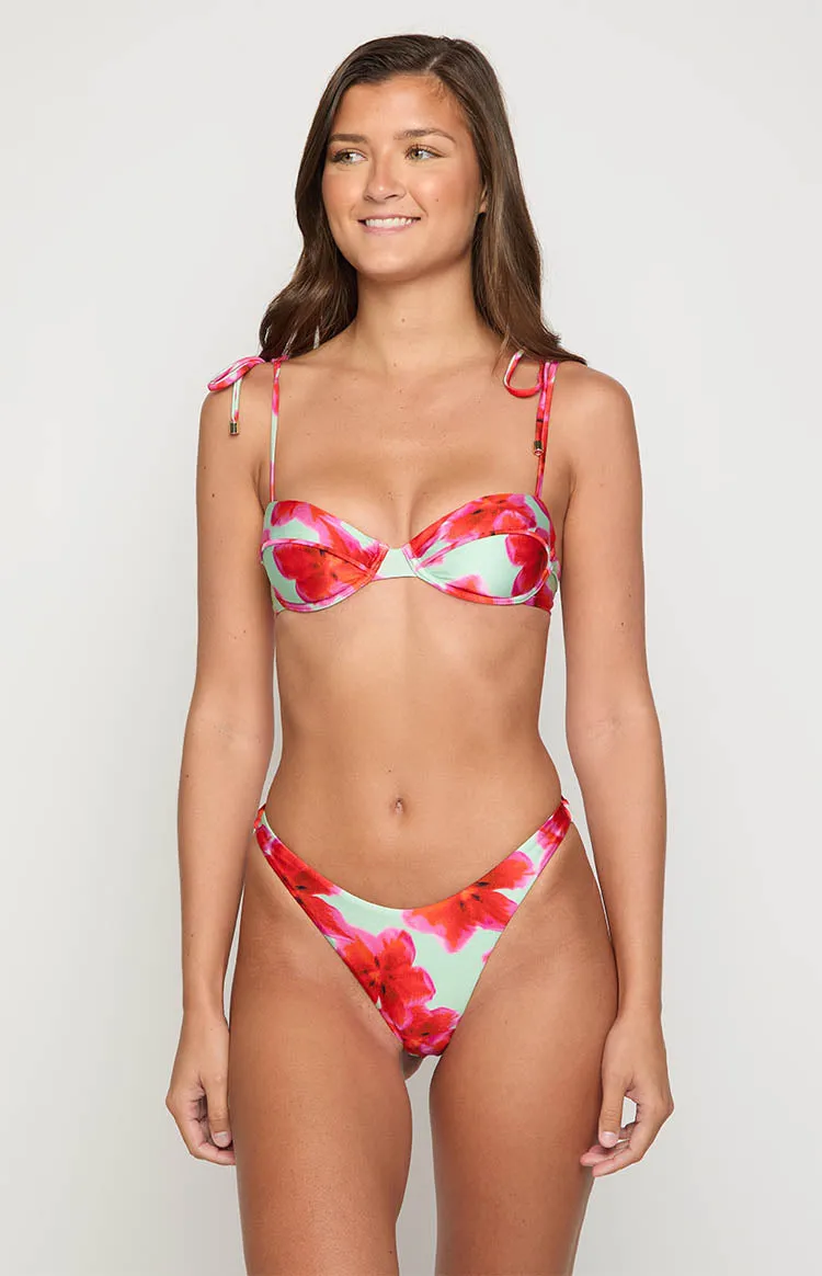 9.0 Swim Bianca Green Floral Bikini Top sold by Beginning Boutique product image thumbnail 3