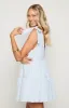 Angel Girl Blue Gingham Floral Mini Dress sold by Beginning Boutique