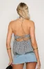 Aspen Black Gingham Halter Top sold by Beginning Boutique