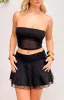 Stay Black Mesh Mini Skirt sold by Beginning Boutique