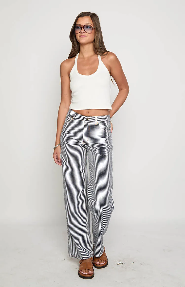 Lioness Top Model Navy Stripe Jean sold by Beginning Boutique product image thumbnail 3