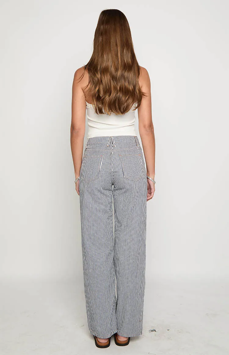 Lioness Top Model Navy Stripe Jean sold by Beginning Boutique product image thumbnail 4