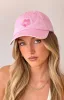 Hibiscus Pink Washed Cap sold by Beginning Boutique