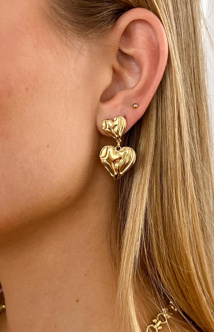 Lila Gold Love Heart Earring 2 Pack sold by Beginning Boutique product image thumbnail 2