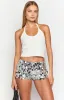 La Danza Silver Sequin Micro Shorts sold by Beginning Boutique
