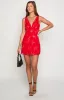 Daphne Red Floral Sequin Mini Dress sold by Beginning Boutique