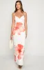 Honey White Floral Jersey Maxi Dress sold by Beginning Boutique