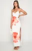 Honey White Floral Jersey Maxi Dress sold by Beginning Boutique