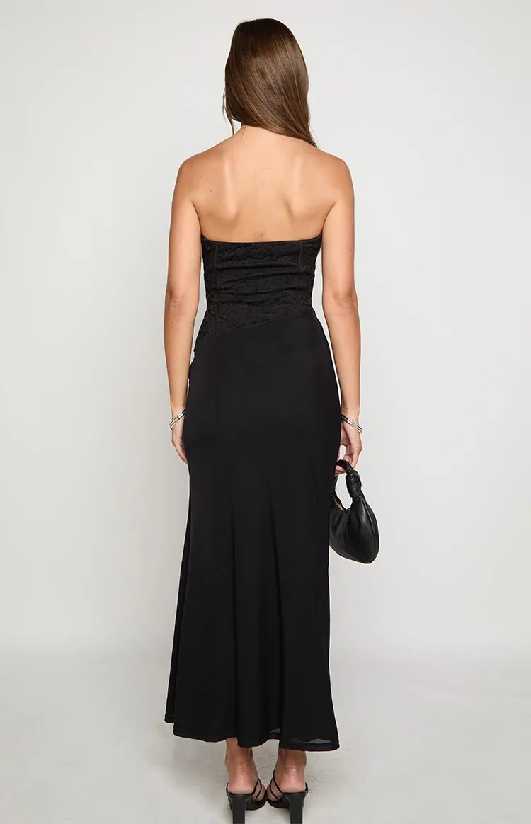 Scotti Black Strapless Corset Maxi Dress sold by Beginning Boutique product image thumbnail 4