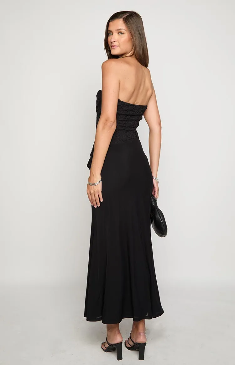 Scotti Black Strapless Corset Maxi Dress sold by Beginning Boutique product image thumbnail 5
