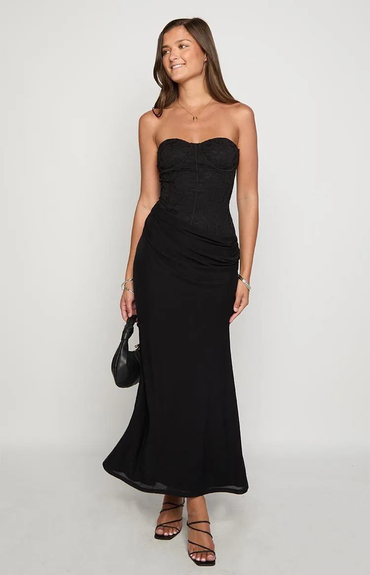 Scotti Black Strapless Corset Maxi Dress sold by Beginning Boutique product image thumbnail 2