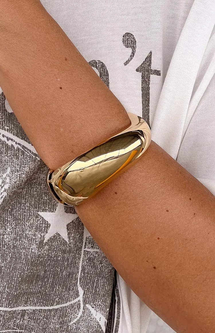 Steph Gold Cuff Bracelet sold by Beginning Boutique