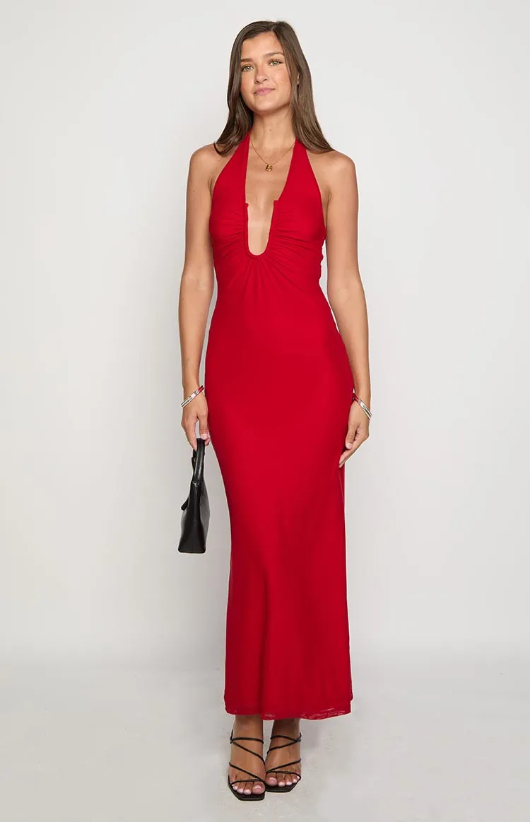 Raymin Red Maxi Dress sold by Beginning Boutique product image thumbnail 3