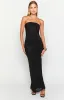 Lulana Black Strapless Rhinestone Maxi Dress sold by Beginning Boutique
