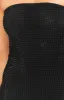 Lulana Black Strapless Rhinestone Maxi Dress sold by Beginning Boutique