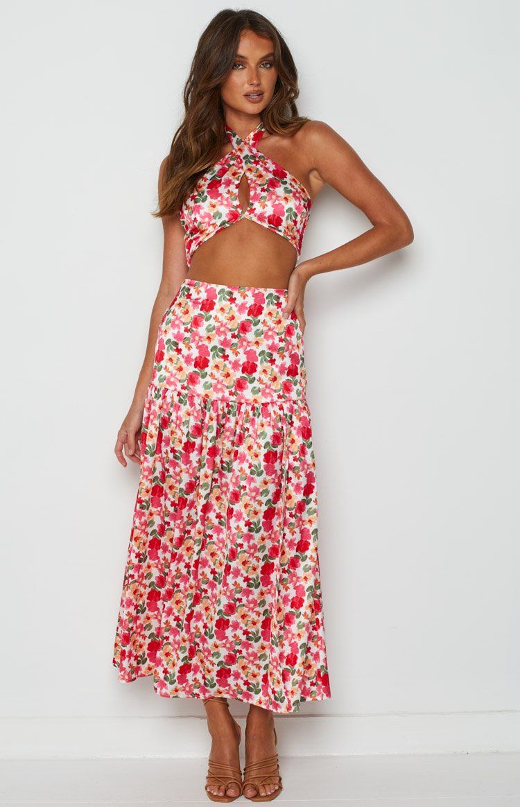 Juniper White Floral Maxi Skirt sold by Beginning Boutique product image thumbnail 2