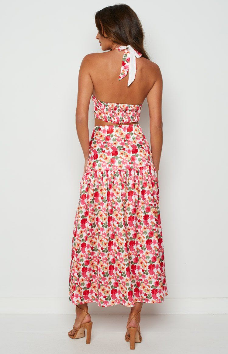 Juniper White Floral Maxi Skirt sold by Beginning Boutique product image thumbnail 4
