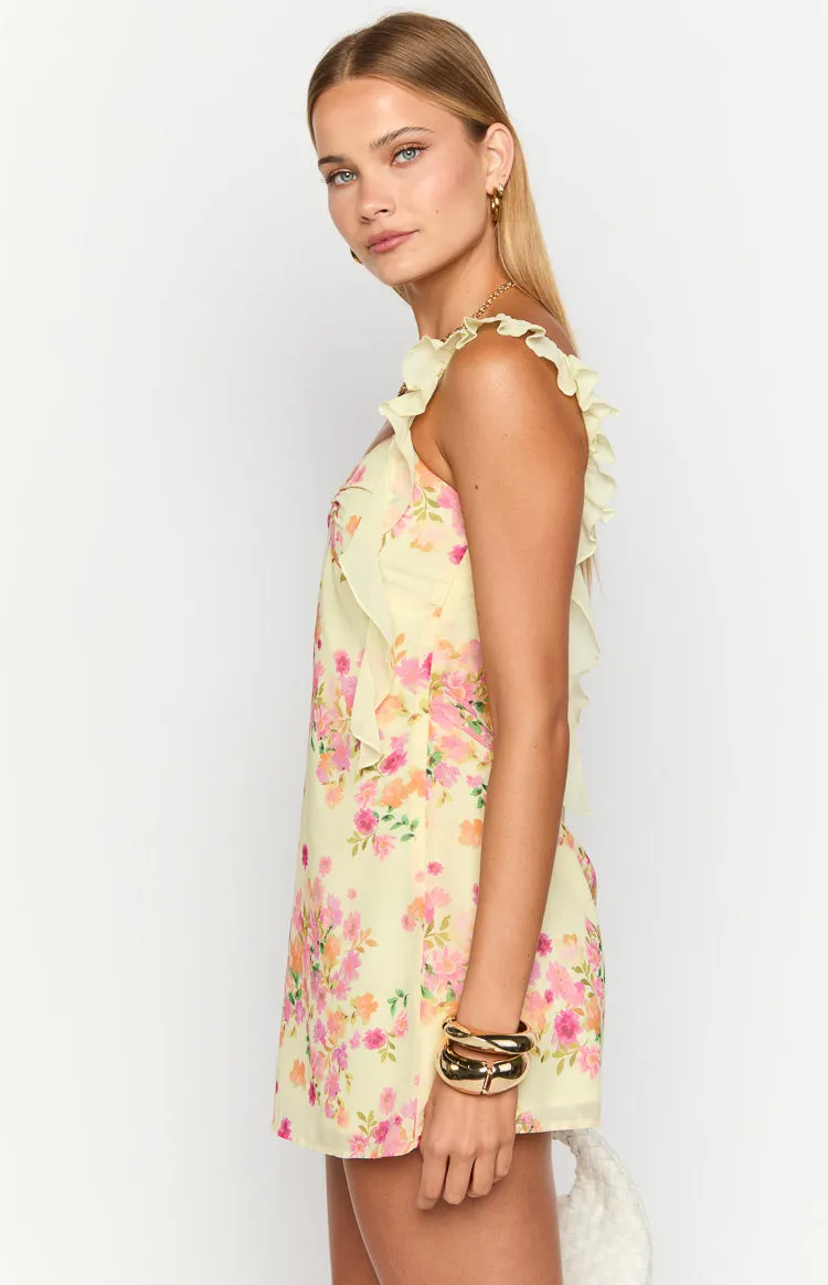 Joyce Yellow Bloom Mini Dress sold by Beginning Boutique product image thumbnail 4