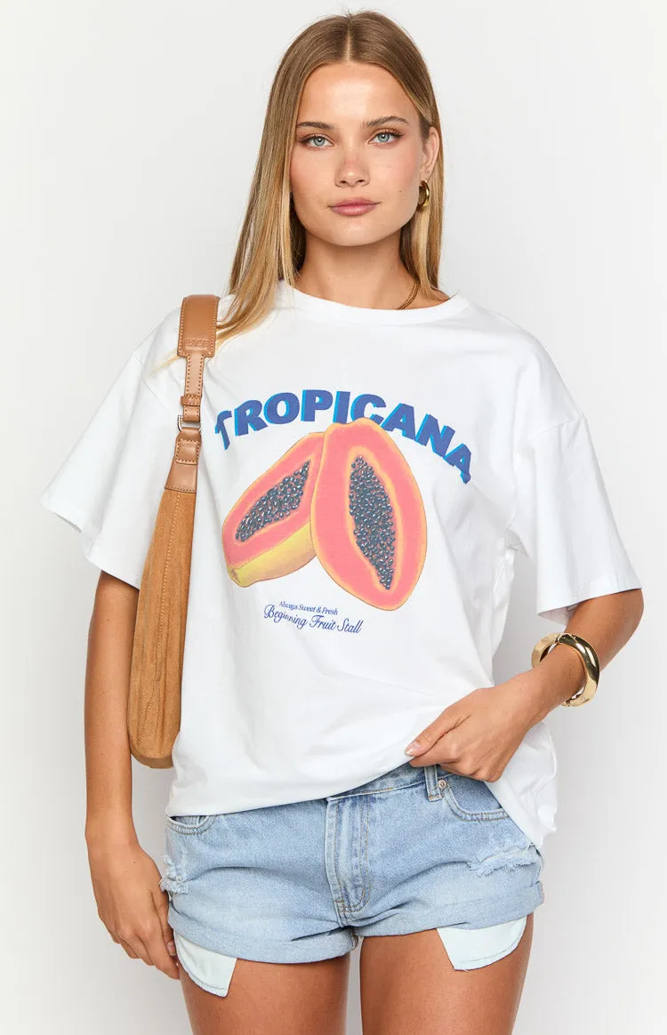 Tropicana White Tee sold by Beginning Boutique product image thumbnail 2