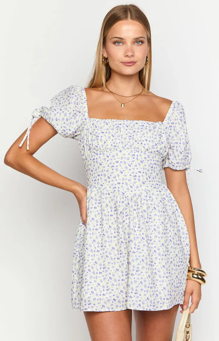 Danyal Purple Floral Mini Dress sold by Beginning Boutique product image thumbnail 2