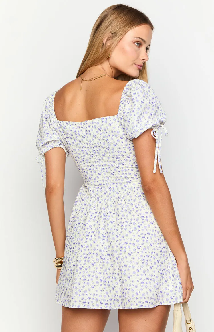 Danyal Purple Floral Mini Dress sold by Beginning Boutique product image thumbnail 5