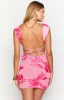 Ada Pink Floral Mini Dress sold by Beginning Boutique