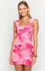 Ada Pink Floral Mini Dress sold by Beginning Boutique