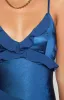 Inara Navy Ruffle Maxi Dress sold by Beginning Boutique