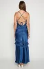 Inara Navy Ruffle Maxi Dress sold by Beginning Boutique