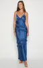 Inara Navy Ruffle Maxi Dress sold by Beginning Boutique