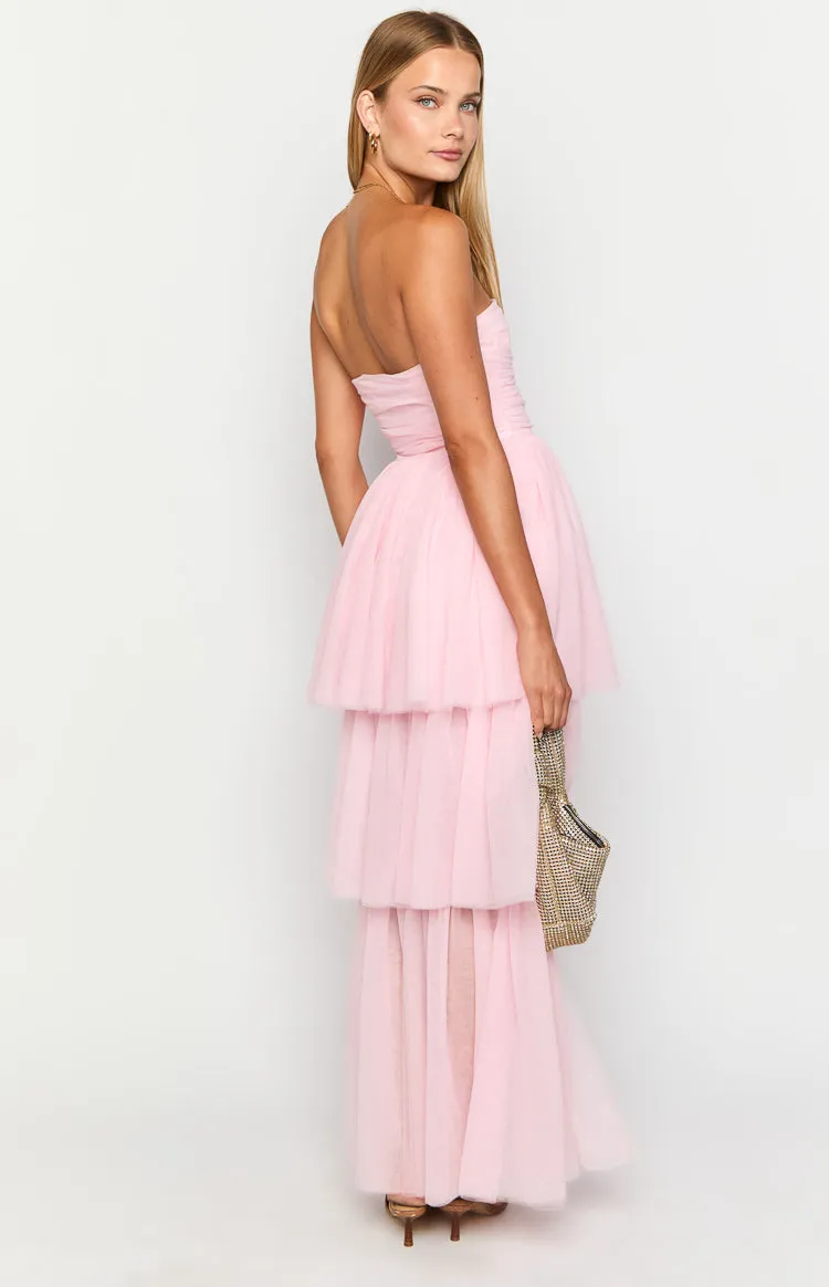 Avery Pink High-Low Maxi Dress sold by Beginning Boutique product image thumbnail 5